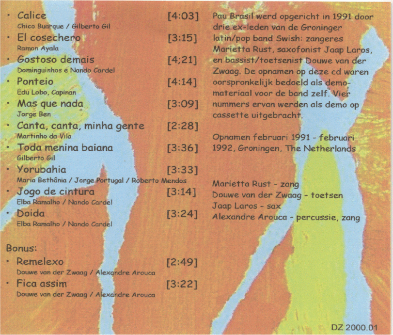 Pau Brasil backcover